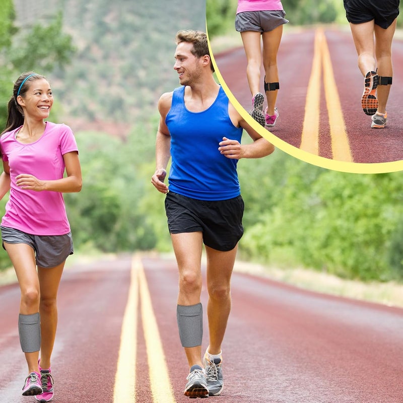 Jadive حزام ساق الهاتف المحمول 2 عبوة حاملة الهاتف الذكي حزام ذراع غير قابل للانزلاق محفظة كاحل حزام الساق قابل للتعديل لحقيبة الذراع للنساء والرجال للجري والمشي وركوب الخيل والدراجات النارية (رمادي) - Image 5